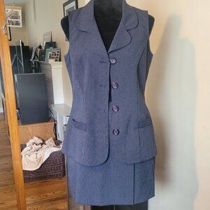 Pinstripe‎ Sleeveless Suit